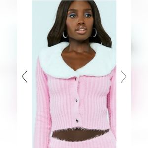 Baby Phat Fuzzy Knit Cardigan Sweater